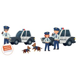 Naklejka na ścianę dla dzieci naklejki zawody policja policjanci radiowozy psy pixitex