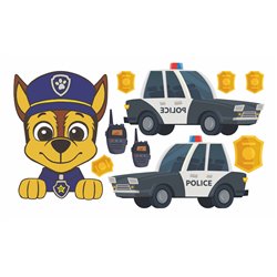 Naklejka na ścianę dla dzieci policja psi patrol Chase policjant paw patrol piesek radiowozy pixitex