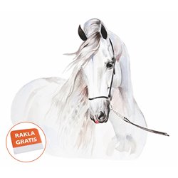 Naklejka na ścianę dla dzieci biały koń konie naklejki pixitex