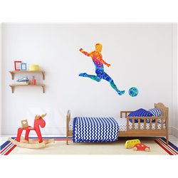 Naklejka na ścianę dla dzieci  naklejki dla chłopca piłka nożna piłkarz piłka pixitex