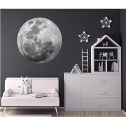 Naklejka na ścianę dla dzieci księżyc w pełni moon kosmos naklejka do salonu pokoju dziecięcego pixitex