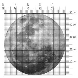 Naklejka na ścianę dla dzieci księżyc w pełni moon kosmos naklejka do salonu pokoju dziecięcego pixitex