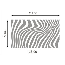 Lustro akrylowe nietłukące srebrne zebra paski kształt pixitex