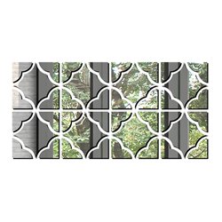 Lustro akrylowe nietłukące srebrne kwadraty mozaika kształt pixitex