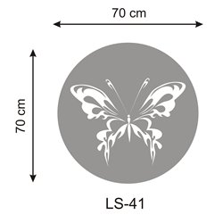 Lustro akrylowe nietłukące srebrne koło motyl kształt pixitex