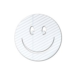 Lustro akrylowe nietłukące srebrne koło uśmiech mina kształt pixitex