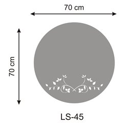 Lustro akrylowe nietłukące srebrne koło kwiat liść kształt pixitex