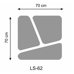 Lustro akrylowe nietłukące srebrne  nieregularny kształt pixitex