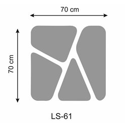 Lustro akrylowe nietłukące srebrne  nieregularny kształt pixitex