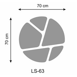 Lustro akrylowe nietłukące srebrne okrągłe nieregularny kształt pixitex