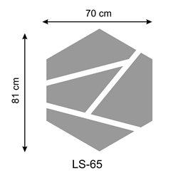 Lustro akrylowe nietłukące srebrne heksagon kształt pixitex