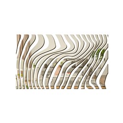Lustro akrylowe, nietłukące złote prostokątne zebra nieregularny kształt pixitex