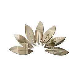 Lustro akrylowe, nietłukące złote liście kształt pixitex