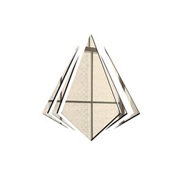 Lustro akrylowe, nietłukące złote romb kształt pixitex