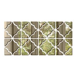 Lustro akrylowe, nietłukące złote prostokątne mozaika kształt pixitex