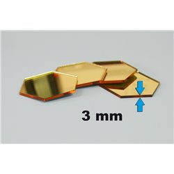 Lustro akrylowe, nietłukące złote prostokątne rama kształt pixitex