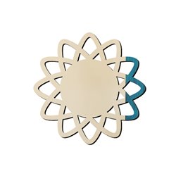 Lustro akrylowe, nietłukące złote słońce kwiat kształt pixitex
