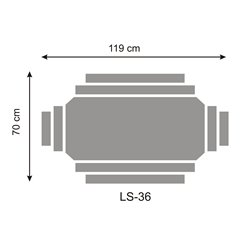 Lustro akrylowe, nietłukące złote prostokątne prostokąt kształt pixitex