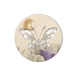 Lustro akrylowe, nietłukące złote okrągłe motyl kształt pixitex