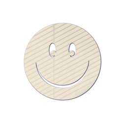 Lustro akrylowe, nietłukące złote okrągłe uśmiech minka kształt pixitex