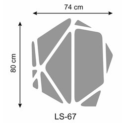 Lustro akrylowe, nietłukące złote wielokąty nieregularny kształt pixitex