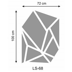 Lustro akrylowe, nietłukące złote nieregularny kształt pixitex