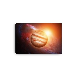 Obraz na płótnie canvas poziomy planeta galaktyka kosmos pomarańcz pixitex