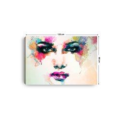 Obraz na płótnie canvas poziomy twarz akwarela nowoczesne kolory pixitex