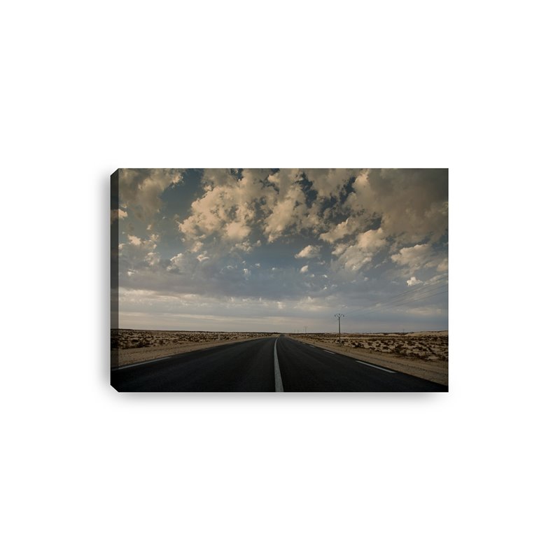 Obraz na płótnie canvas poziomy droga pustynia niebo chmury pixitex