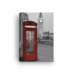 Obraz na płótnie canvas pionowy architektura czerwona budka telefoniczna miasto londyn pixitex