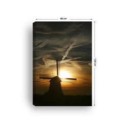 Obraz na płótnie canvas pionowy wiatrak chmury zachód słońca pixitex