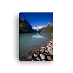 Obraz na płótnie canvas pionowy jezioro góry kamienie pixitex