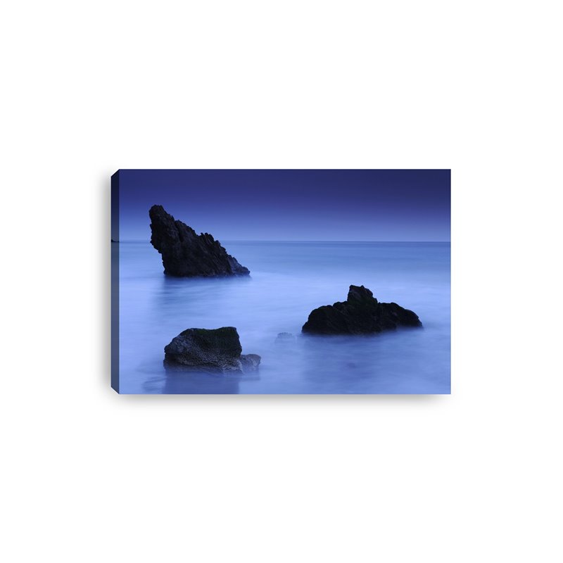 Obraz na płótnie canvas poziomy morze niebieski skały niebo pixitex