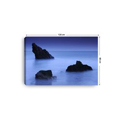 Obraz na płótnie canvas poziomy morze niebieski skały niebo pixitex