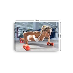 Obraz na płótnie canvas kobieta ćwiczenia siłownia blondynka pixitex