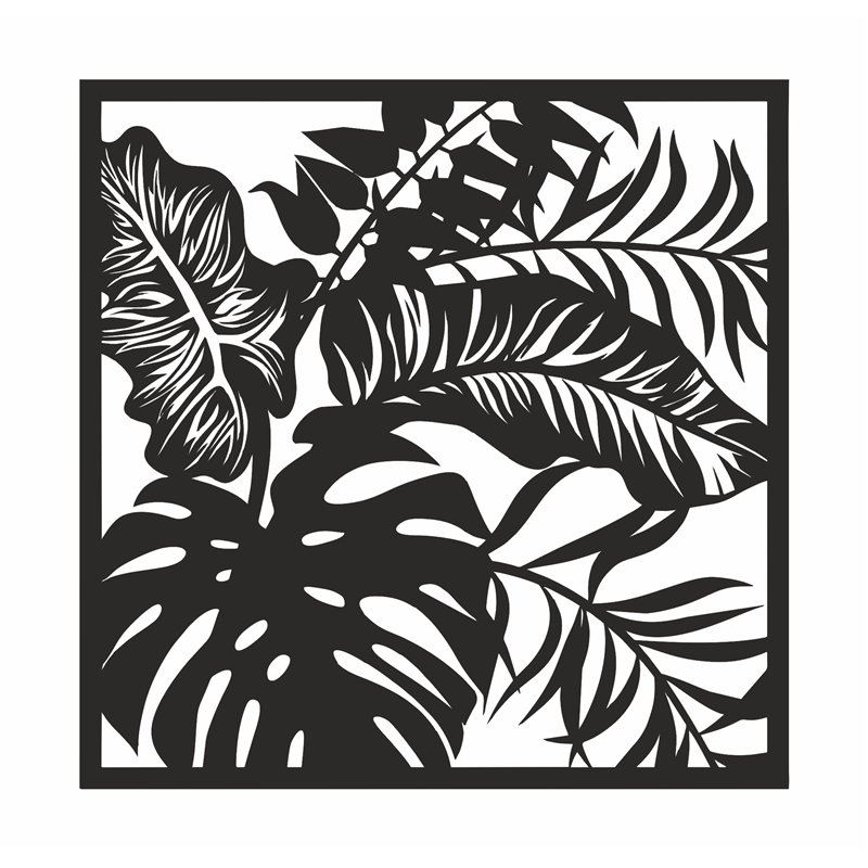 Obraz ażurowy dekoracja ścienna panel z plexi pleksi pleksy pleksa nowoczesne dekoracje liście monstera dżungla pixitex
