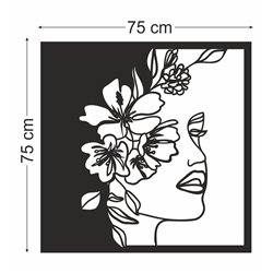 Obraz ażurowy dekoracja ścienna panel z plexi pleksy pleksa nowoczesna geometryczna dekoracja line art kwiaty pixitex