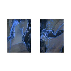 Zestaw dwóch 2 plakatów obrazków grafik plakat grafika marmur glamour ink niebieski pixitex