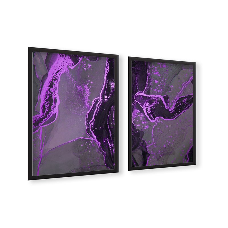 Zestaw dwóch 2 plakatów obrazków grafik plakat grafika marmur glamour ink różowy pixitex