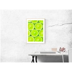 Plakat grafika dekoracyjna na ścianę nowoczesny do kuchni limonki zieleń neon pixitex