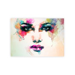 Plakat nowoczesny grafika dekoracyjna na ścianę twarz akwarela kobieta art pixitex
