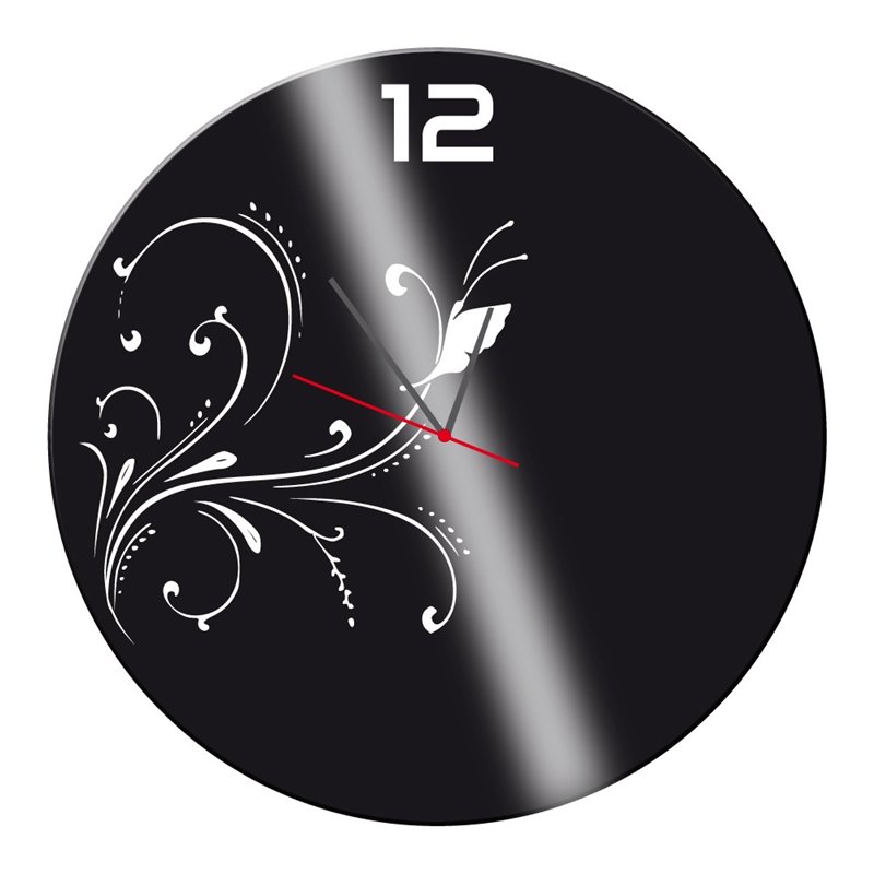 Zegar ścienny z pleksy plexi nowoczesny samoprzylepny elegancki duży zegar okrągły kwiaty pleksa pixitex