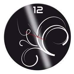 Zegar ścienny z pleksy plexi nowoczesny samoprzylepny elegancki duży zegar okrągły liście pleksa pixitex