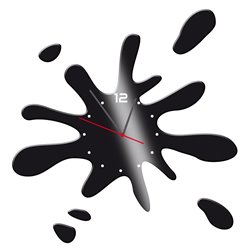Zegar ścienny z pleksy plexi nowoczesny samoprzylepny elegancki duży zegar kleks plama pleksa pixitex