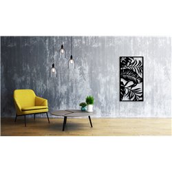 Obraz ażurowy dekoracja ścienna panel z plexi nowoczesna dekoracja do salonu sypialni liście tropikalne monstera studiograf