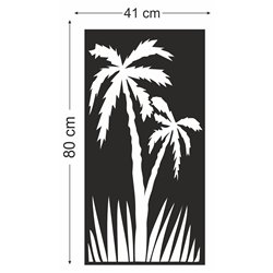 Obraz ażurowy dekoracja ścienna panel z plexi geometryczny nowoczesny panel dekoracyjny palmy trawa pixitex