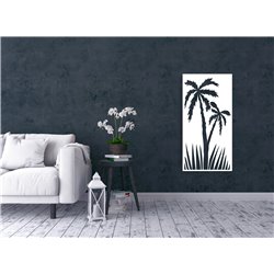 Obraz ażurowy dekoracja ścienna panel z plexi geometryczny nowoczesny panel dekoracyjny palmy trawa studiograf