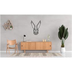 Obraz ażurowy dekoracja ścienna panel z plexi nowoczesny obraz dekoracyjny zając królik geometryczny pixitex