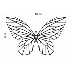 Obraz ażurowy dekoracja ścienna panel z pleksy dekoracyjny nowoczesny panel geometryczny motyl zwierzęta pixitex