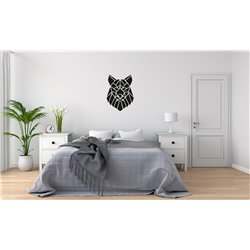 Obraz ażurowy dekoracja ścienna panel z pleksy nowoczesna dekoracja geometryczna do salonu sypialni wilk pixitex